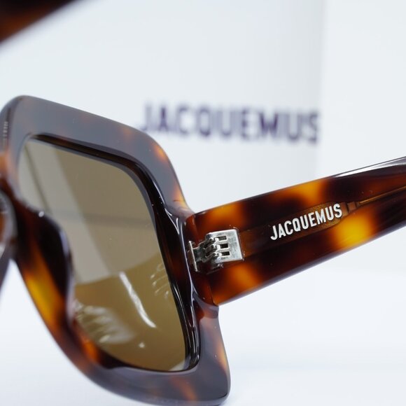 Jacquemus CARRE ROND JAC/10 C2 Geometric Sunglasses - Havana/Brown - Picture 10 of 11